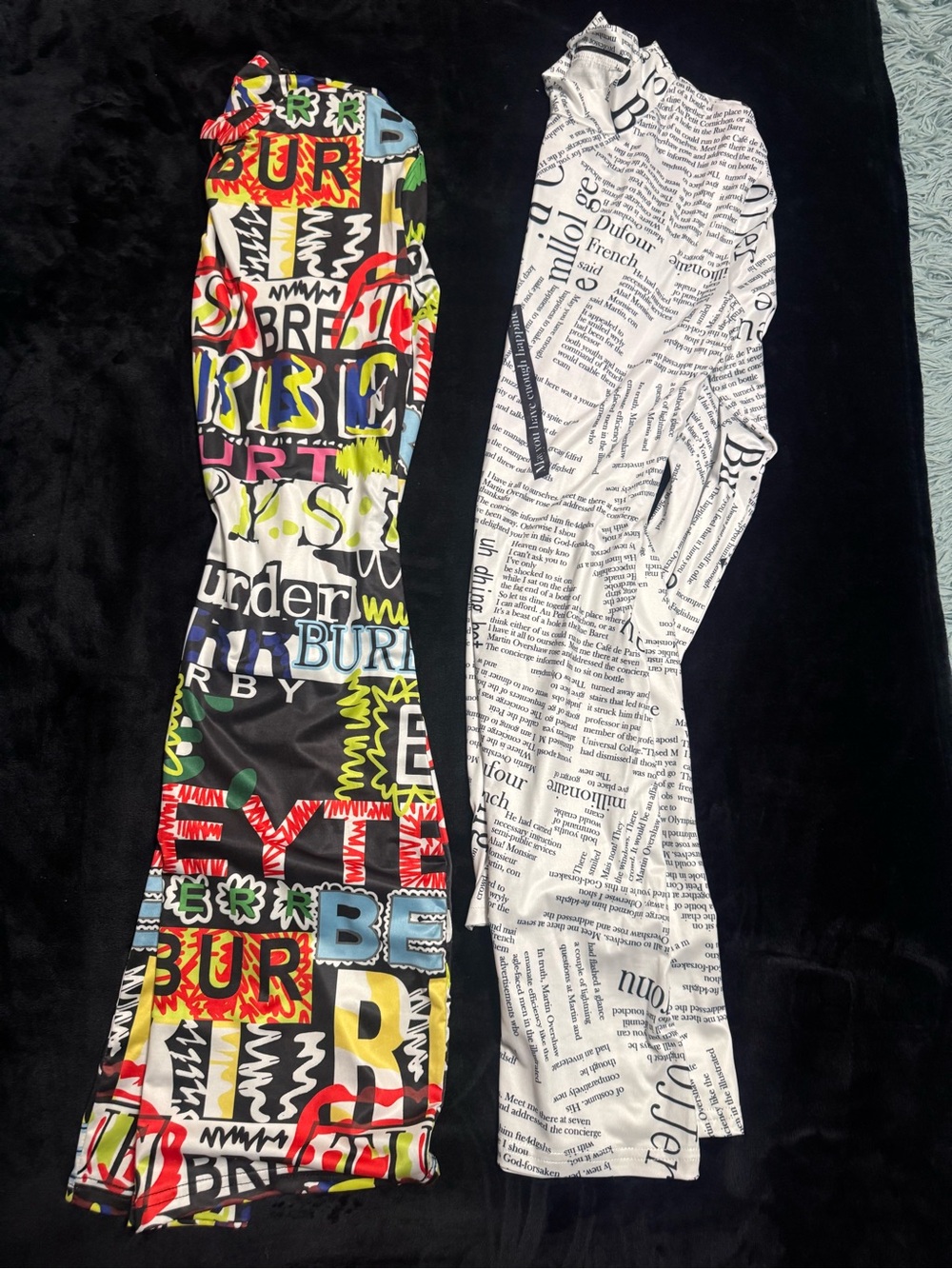 BUNDLE! 2 dresses Never used SHEIN Black & White Newspaper Print Bodycon Dress N